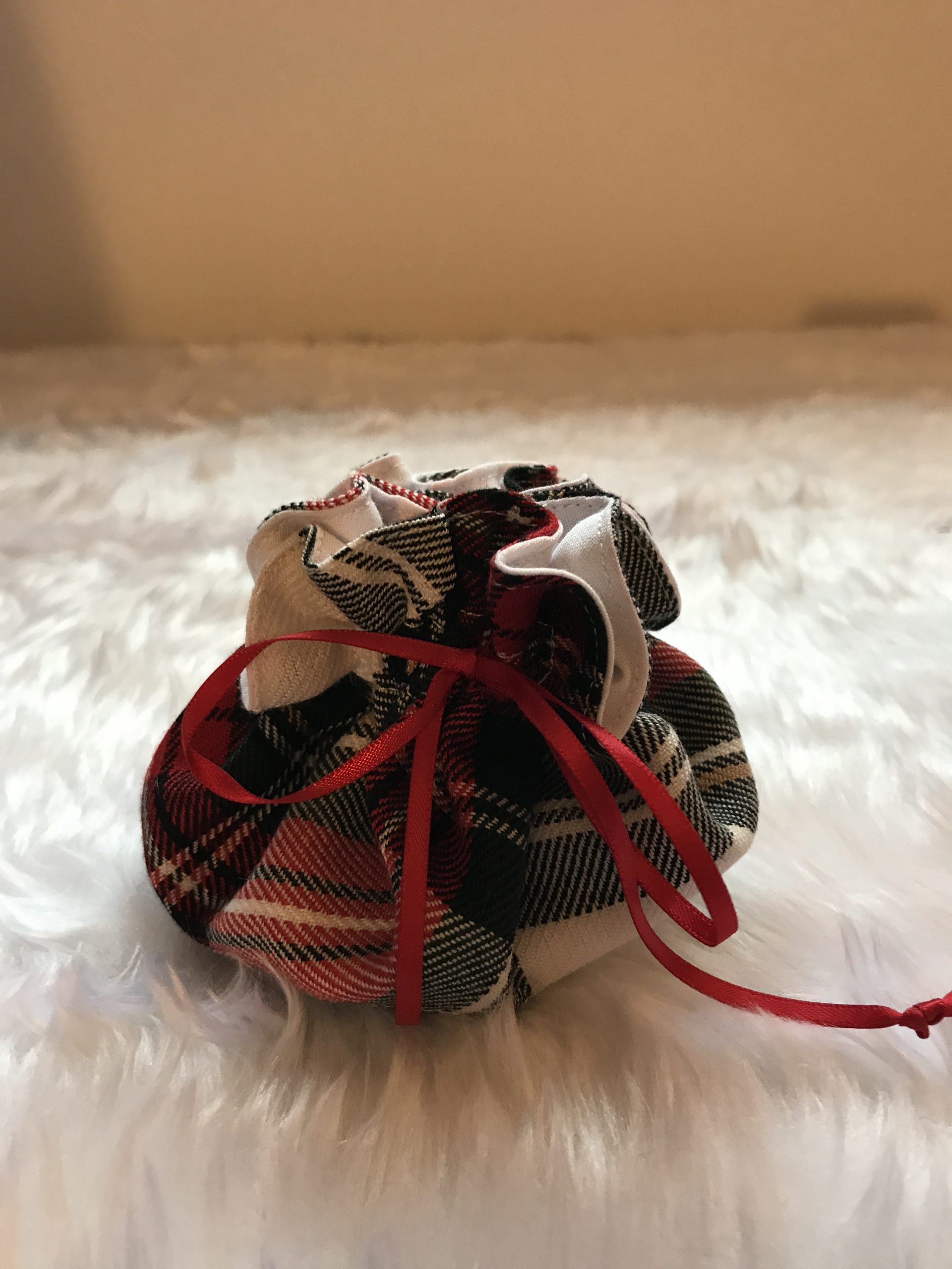 Festive Dress Stewart Tartan Drawstring Sweetie Gift Pouch