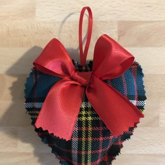 Anderson Tartan Lavender Loveheart Red Ribbon (Small)