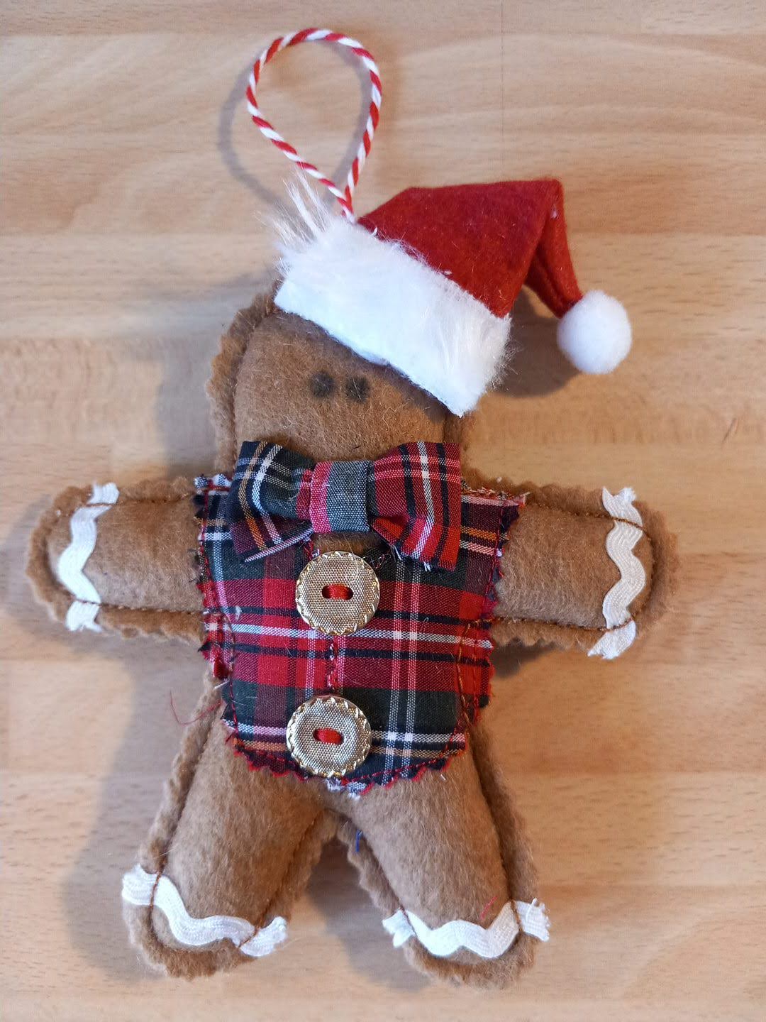 Mr Dress Royal Stewart Tartan Gingerbread Felt Tree Decoration