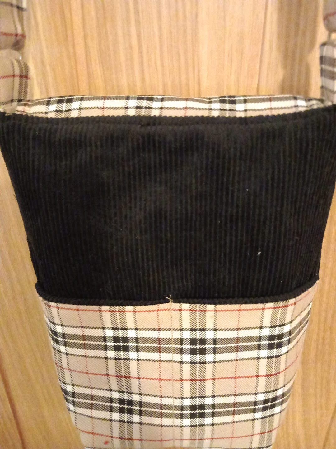 Thomson Caramel Tartan & Black Cord Small Messenger Style Bag - Image 3