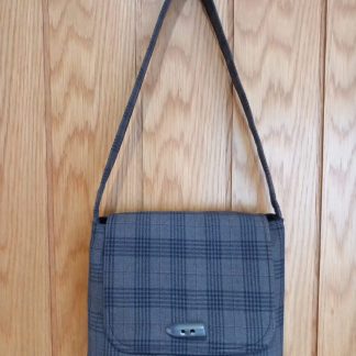 Grey Tartan Small Handbag Style Bag
