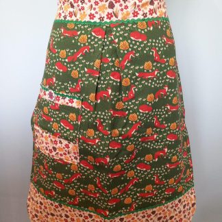 Fox Theme Design Retro Style Waist Apron