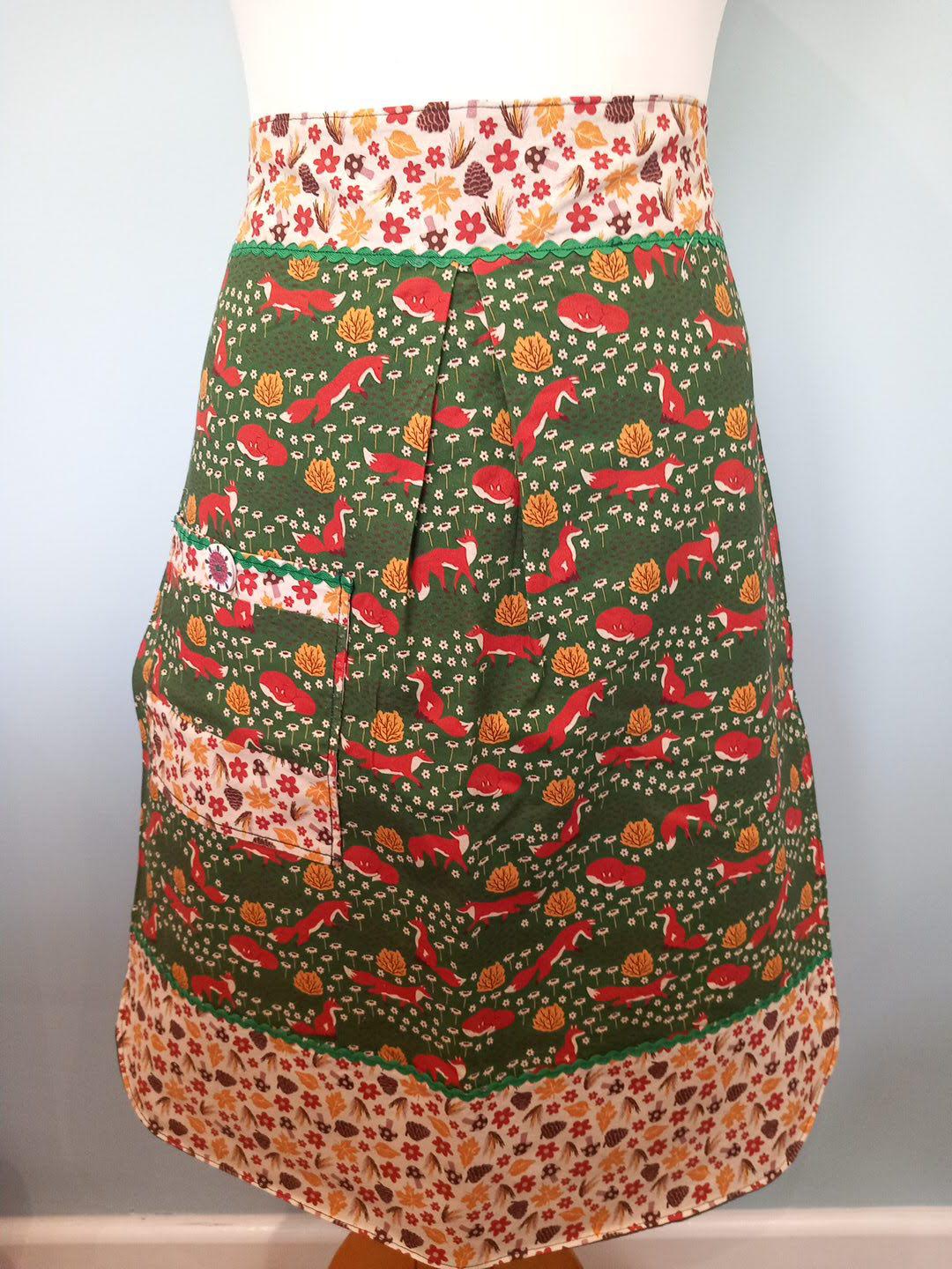 Fox Theme Design Retro Style Waist Apron