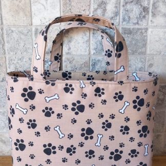 Cute Paw Prints and Bones Design Felt Gift Bag