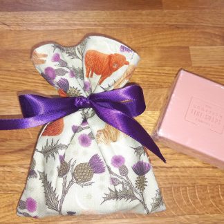 Green Thistle &  Highland Cow Soap Gift Bag