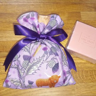 Purple Thistle &  Highland Cow Soap Gift Bag