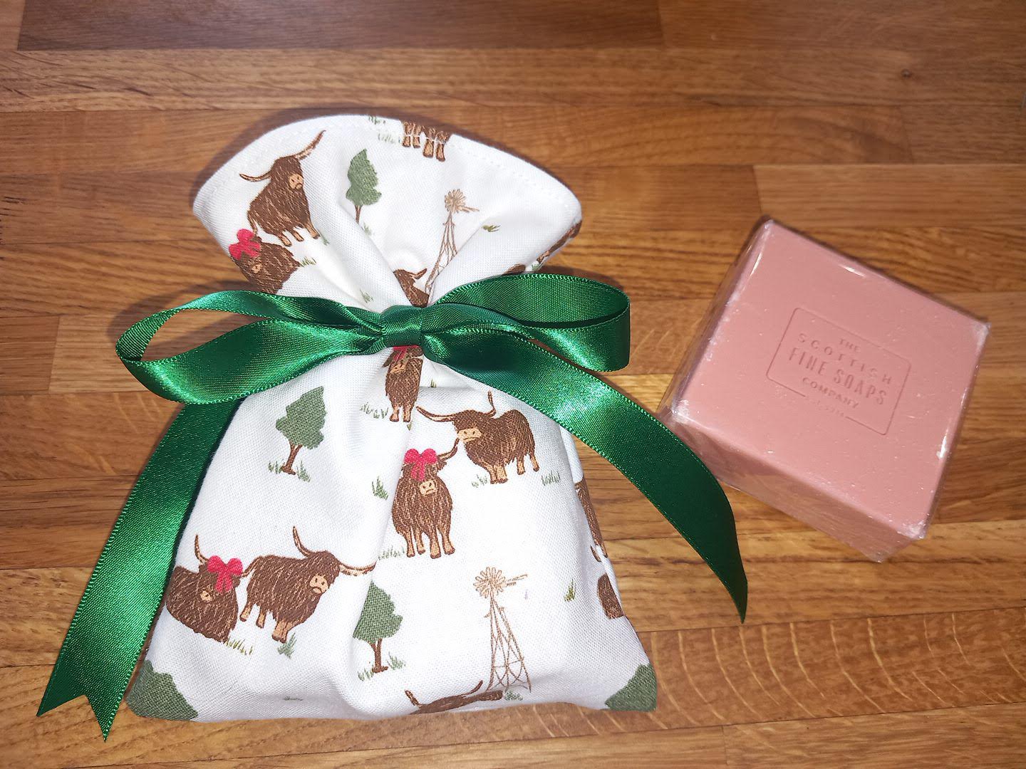 Mr & Mrs Highland Cow Soap Gift Bag