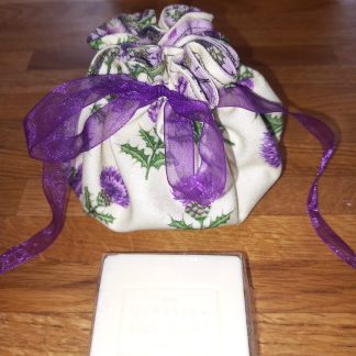 Cream Thistle Soap Drawstring Gift Pouch