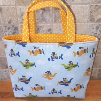 Cute Flying Pups Blue Felt Gift Bag