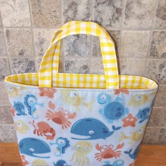 Cute Ocean Animals White Felt Gift Bag