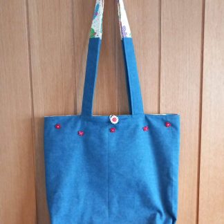 Denim & Butterflies Small Shopper Bag