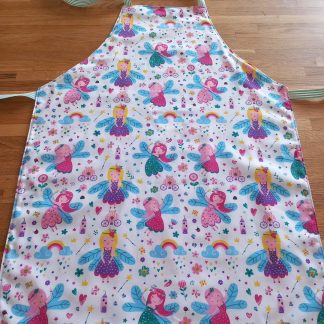 Fairy & Flower Children Apron (Blue Stripes)