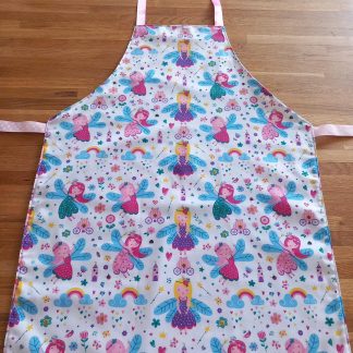 Fairy & Flower Children Apron (Pink Polka Dots)