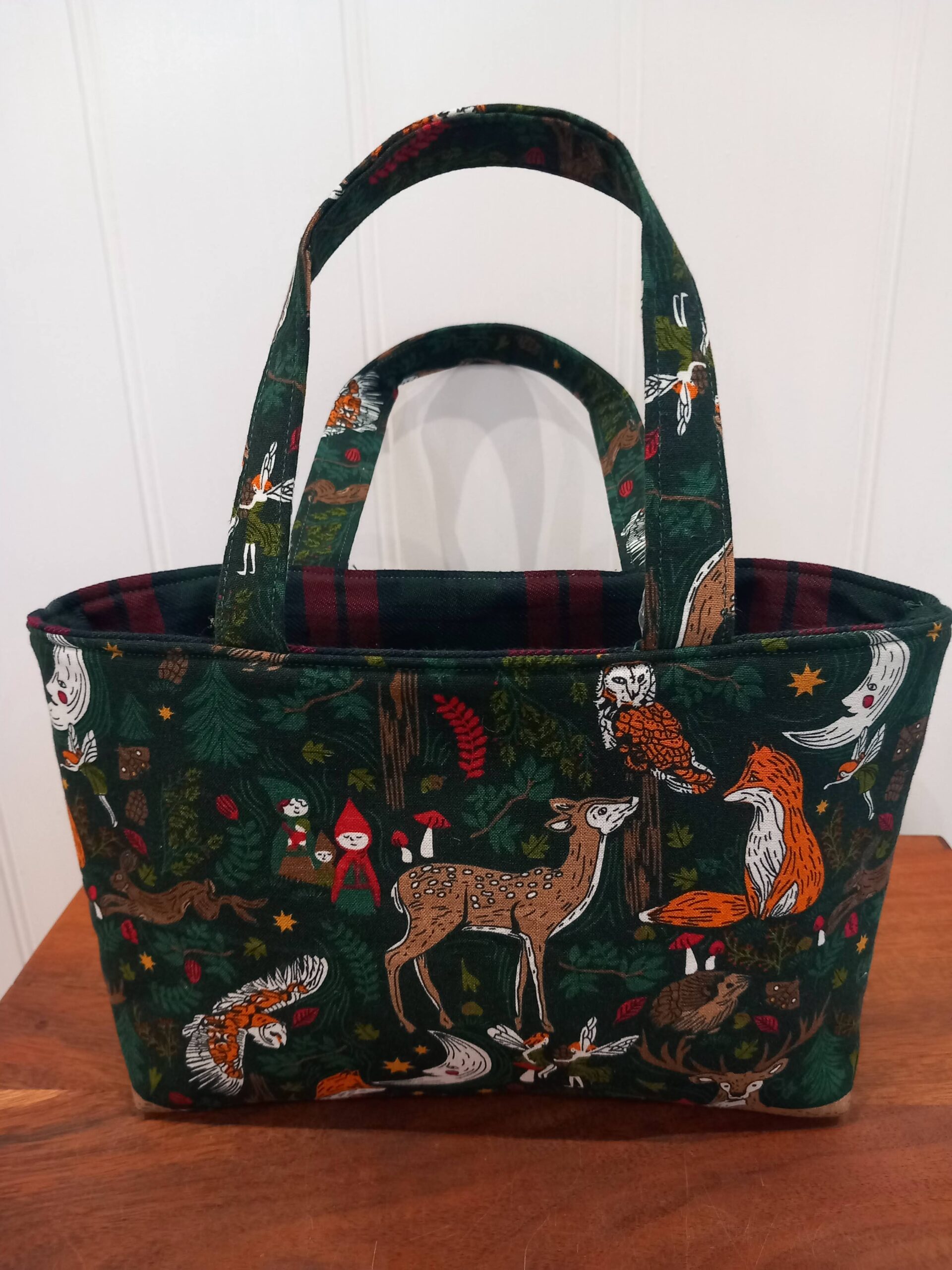 Festive Woodland Animals Felt Based Gift Bag