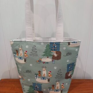 Cute Festive Dogs Felt Based Gift Bag